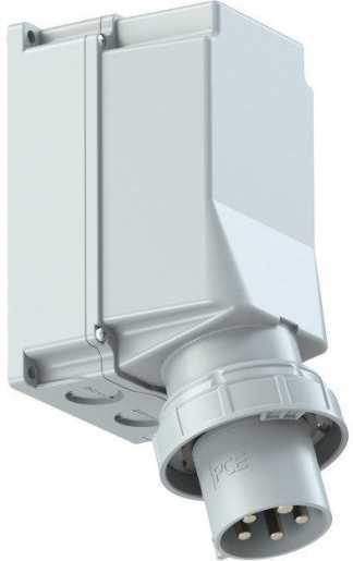 CEE-Wandgerätestecker 125A 5p 1h IP67 POWER TWIST 