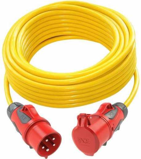 Verlängerungsleitung 10m N07V3V3-F 5G1,5 gelb K35 Stecker CEE16/Kupplung CEE16 