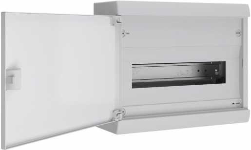 Kleinverteiler Resi9 KV Aufputz 1x12 Module 1 PE-Erdungsklemme Volltür 