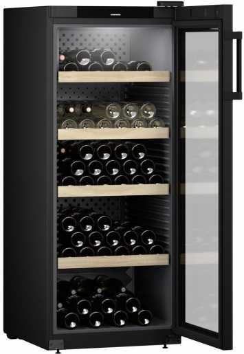 Weinlagerschrank WPbl 4601 Kapazität 166 Flaschen 0,75l schwarz 