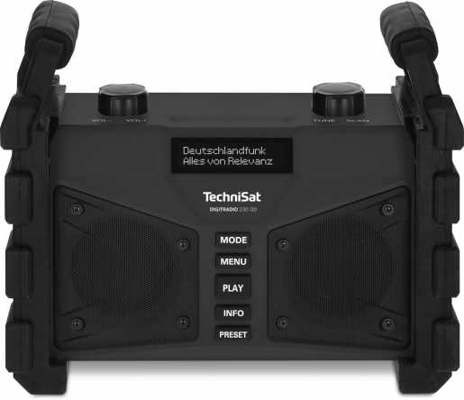 Uhrenradio Digitradio 230 OD IP65 robuste Bauweise Bluetooth Akku schwarz 