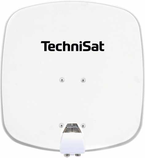 Alu Sat Spiegel mit Univerasl-Twin-LNB Durchmesser 45 cm weiß 