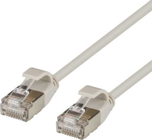 RJ45 Patchkabel U/FTP Kat.6A Rohkabel TPE 4,0mm ultraflex 0,25m grau 