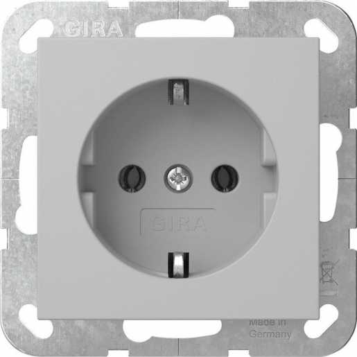 SCHUKO-Steckdose System 55 Grau matt 