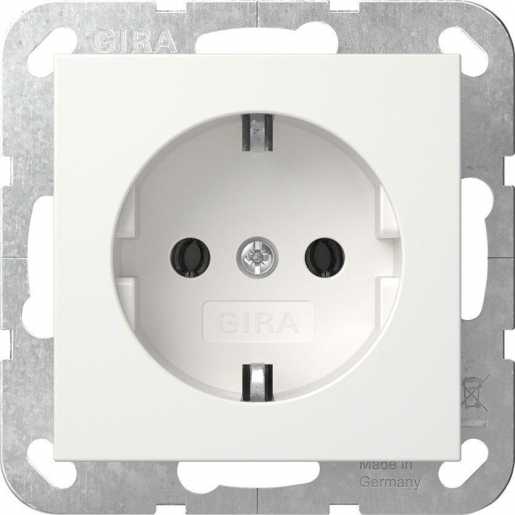 SCHUKO-Steckdose o.Kr. System 55 Reinweiß 