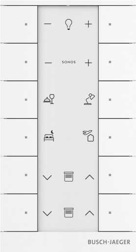 Bedienelement 12-fach mit Beschriftungsfeld IP20 