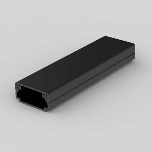 Elektroinstallationskanal - kantig 20x10mm schwarz 2m 