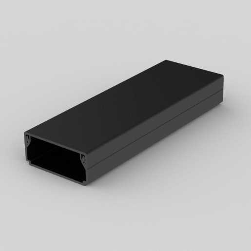 Elektroinstallationskanal - kantig 41,1x18,5 mm schwarz 2m 