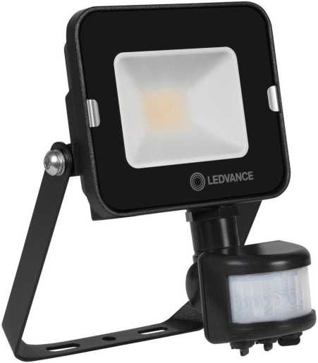 Scheinwerfer FLOODLIGHT COMPACT SENSOR 10W LED 840 symmetrische 100° schwarz 