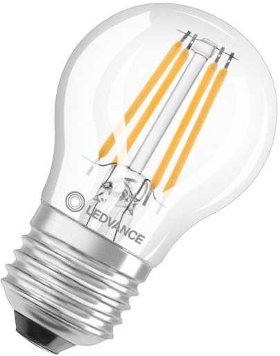 LED Tropfenlampe LED CLASSIC P dimmbar CRI97 Superior 4,2W Filament klar E27 