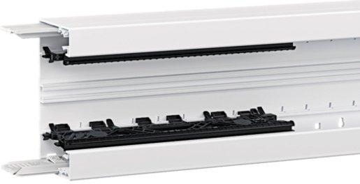 Brüstungskanal-Unterteil Profil Geräteeinbau BRN 68x130 mm aus PVC in vweiß 