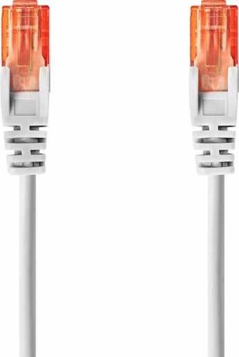 Netzwerkkabel CAT6 U/UTP 1 m grau rund 