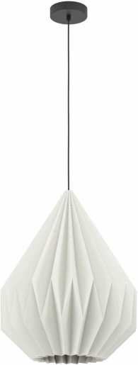 MINTING Hängeleuchte schwarz Papier weiss E27 1X25W Kabellänge in mm: 600 