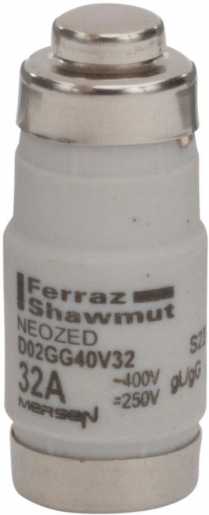 NEOZED Sicherung D02 400VAC/250VDC 32A gG schwarz 