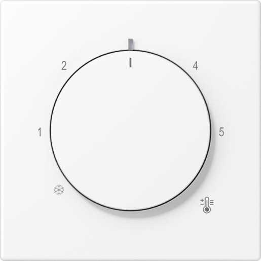 Abdeckung für Thermostat schneeweiß matt LS 1749 BF WWM 