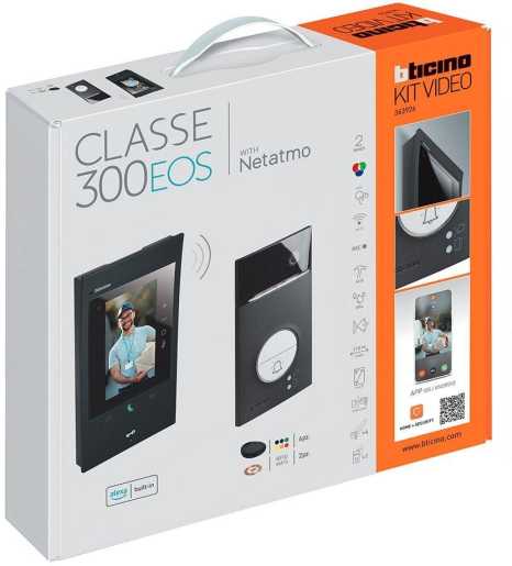 Flex'ONE Video-Set m. Türstation LINEA3000 Schw Classe 300EOS with Netatmo Schw. 