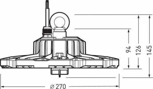 twenty3 2380 G3 Hallenleuchte D:268mm tief-breit strahlend 10000lm 840 IP65 ET 