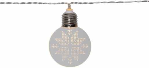 ORNAMENT LED-Lichterkette 10 L1800mm mit Schneeflocken Klar weiß 