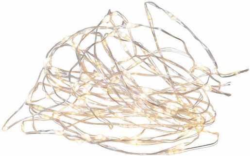 DEW DROP LED-Lichterkette 100 L5000mm Silber Transparent 