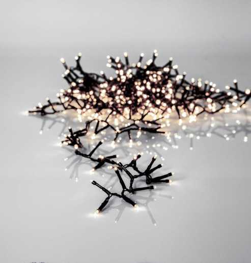 CRISPY ICE WHITE LED-Lichterkette 800 L-16000 Schwarz 