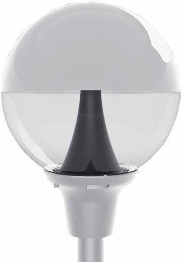 GLOBO LED Kugelleuchte DM:400mm 1x29W 3000K 2000lm silber / schwarz 