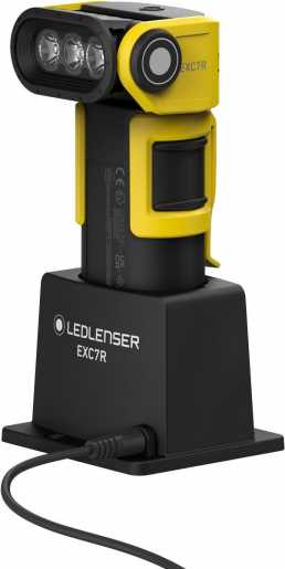 Ex-Knickkofplampe EXC7R max.400lm mit Akku mit Ladestation 