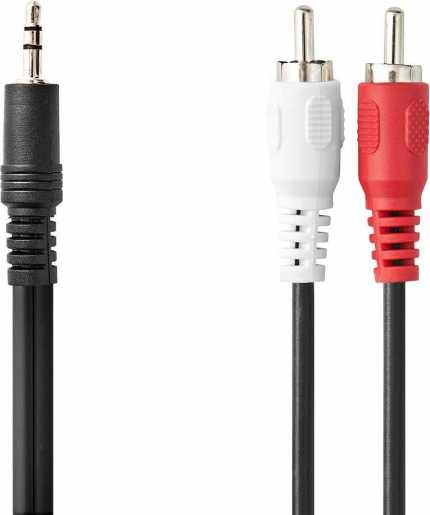 Stereo-Audiokabel 3.5 mm Stecker 2x RCA Stecker 3m schwarz 