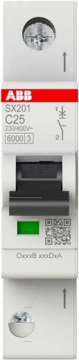 LS-Schutzschalter 1-polig 6kA C-Char 25A 1TE 