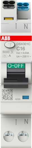 FlexLine FILS 1+N Typ A Charakteristik C 16A 30mA 6kA Schmalbau 1TE Baubreite 