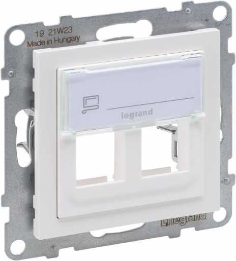 SEANO 2-fach Adapter für Key-Stone Datendosen Farbe: Ultraweiß 