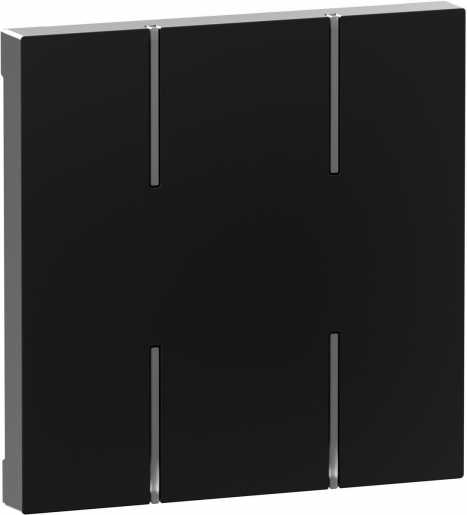Seano 2-modulige Tastenabdeckung MyHome ohne Symbol Farbe Schwarz 