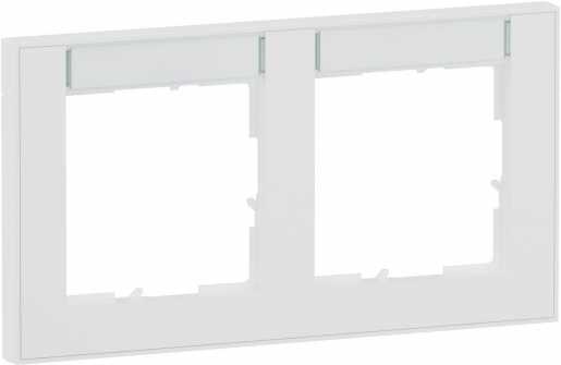 SEANO+ 2-fach Rahmen horizontal mit Beschriftungsfeld Farbausführung Ultraweiß 