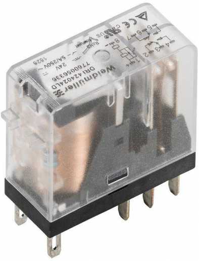 Miniatur-Industrierelais 230 V AC 2 Wechsler (AgSnO) 250 V AC 5 A 