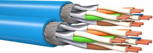 Datenkabel der Kategorie 7  Duplex Dca blau 500 m 