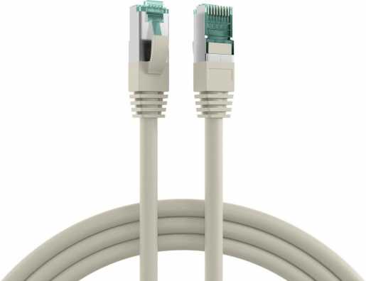 RJ45 Patchkabel S/FTP Kat.6A LSZH 1m grau 