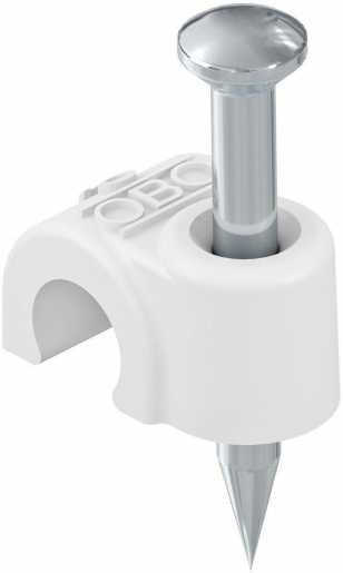 ISO-Nagel-Clip 6mm L25 PP reinweiß RAL 9010 