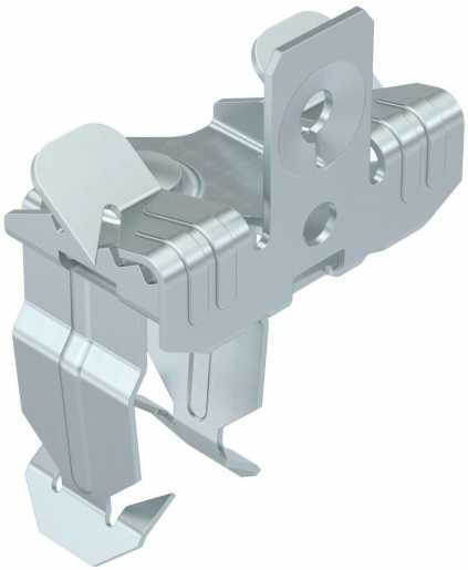 Trägerklammer mit Rohraufnahme unten 25 mm 3-7mm Stahl Zinklamelle 