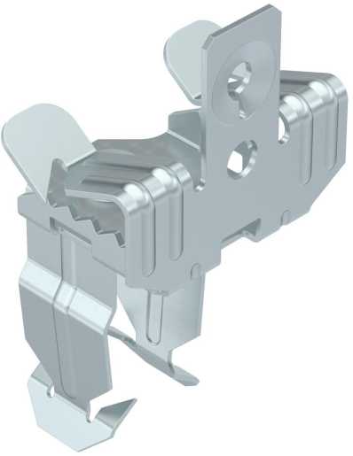 Trägerklammer mit Rohraufnahme unten 25 mm 7-13mm Stahl Zinklamelle 