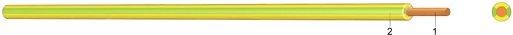 PVC Aderleitung Yf 25 gelb/grün 50m Bund 