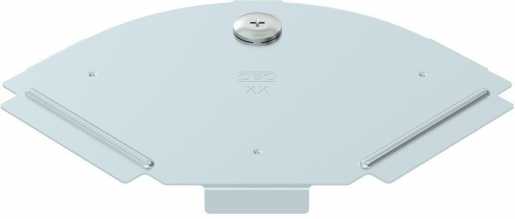 Deckel für 90°-Bogen B100mm Stahl bandverzinkt Zink/Aluminium Double Dip 