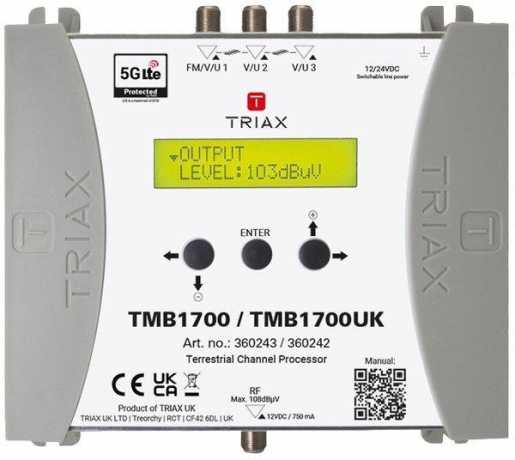 Mehrbereichsvertärker Terrestrischer Kanalprozessor TMB 1700 mit EU-Stecker 