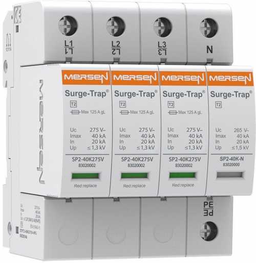 Überspannungsableiter Typ 2 40kA Uc275V 3+1 TT 4-polig 4TE steckbar 
