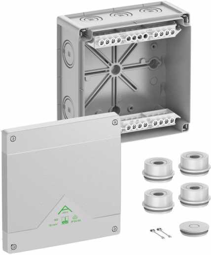 Abzweigkasten IP55/IP66 max. L.quersch. 16² IK07 SK II Ui 690V AC Ui 690V DC DLG 