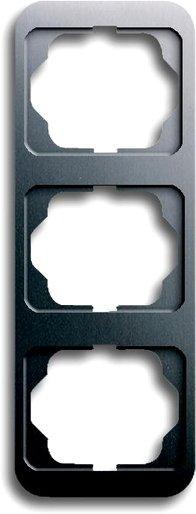 Abdeckrahmen alpha 3-fach senkrecht Platin matt 