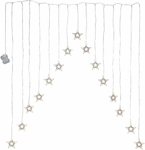 Led Lichterkette/15 mit Sternen 1250x10x1200mm Transparent Decystar 