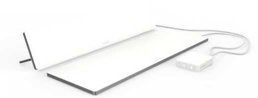 Arbeitsplatzheizung Set bestehend aus LAVA-DESK TOP & SUB Weiß 230V 