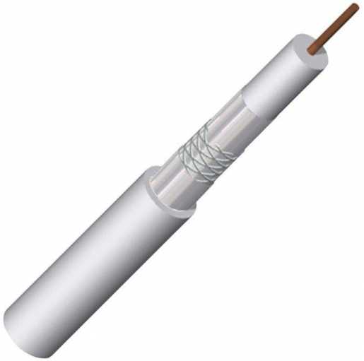 Koaxialkabel 110 A+ PVC weiß 250m Pullbox 