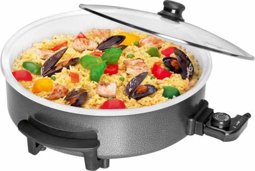 Partypfanne mit Glasdeckel 1500 W DM 42cm 