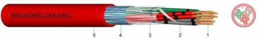 Brandmeldekabel Halogenfrei flammwidrig JB-H(ST)H 2x2x0,8 500m 