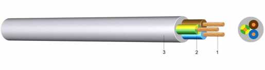 PVC Schlauchleitung mittel YMM-J 4x1,5 hellgrau 100m 